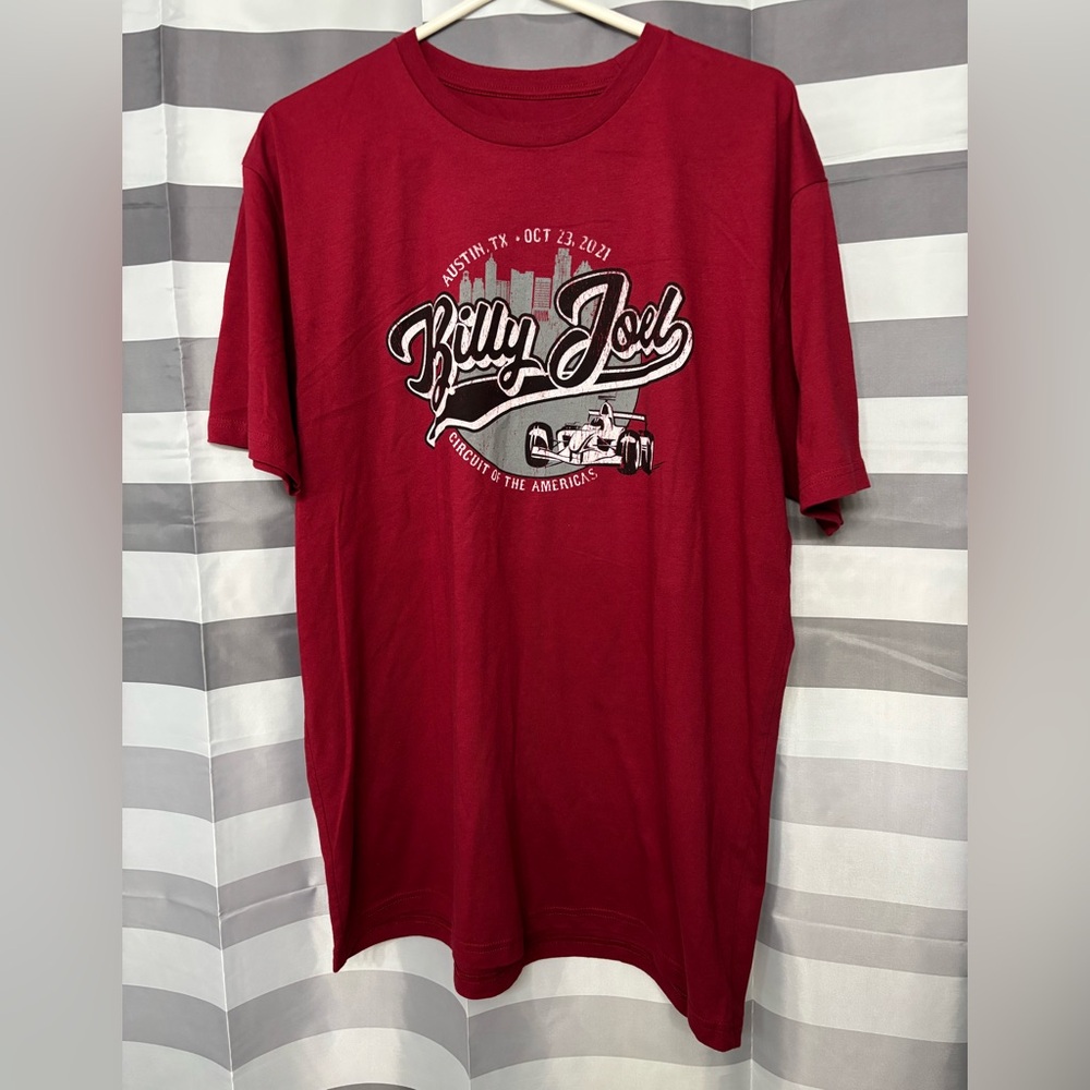 Billy Joel Red Graphic T-Shirt New